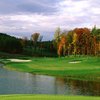 A view over the water of green at Augustine Golf Club