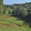 The eighth hole is the third par-3 on the front nine of the Highland Course at Primland Resort in Meadows of Dan, Virginia.