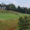 The 10th fairway of the Highland golf course climbs to a green visible from The Lodge at Primland in Meadows of Dan, Virginia.