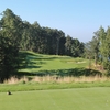 The par-3 second on the Highland Course at Primland Resort falls to this green.